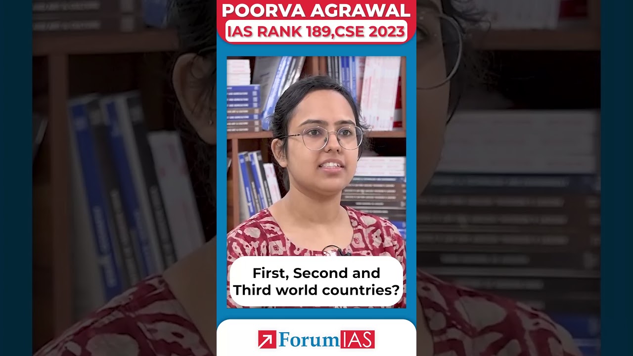 First, Second and Third world countries | IAS Topper Poorva Agrawal 