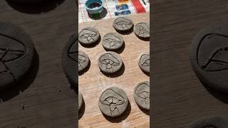 making ceramic pins 🍄#art #artshop