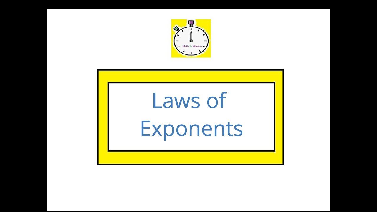 Laws of Exponents YouTube