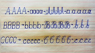 How to write print and cursive alphabet || How to write English capital and small letters |