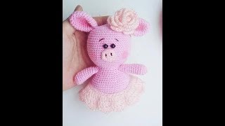 Амигуруми. Свинка пухля крючком без музыки. УРОК № 1 Амигуруми. Свинка пухля крючком без музыки. УРОК № 1
