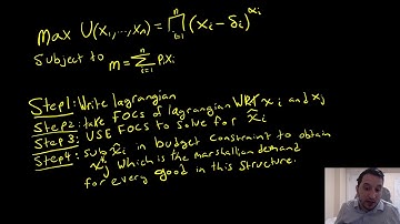 Utility Maximization with N-goods Example #2: Stone-Geary