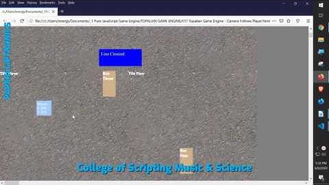 JavaScript Tutorial - Camera Follows Player, Collision Detection, Topalian Game Engine