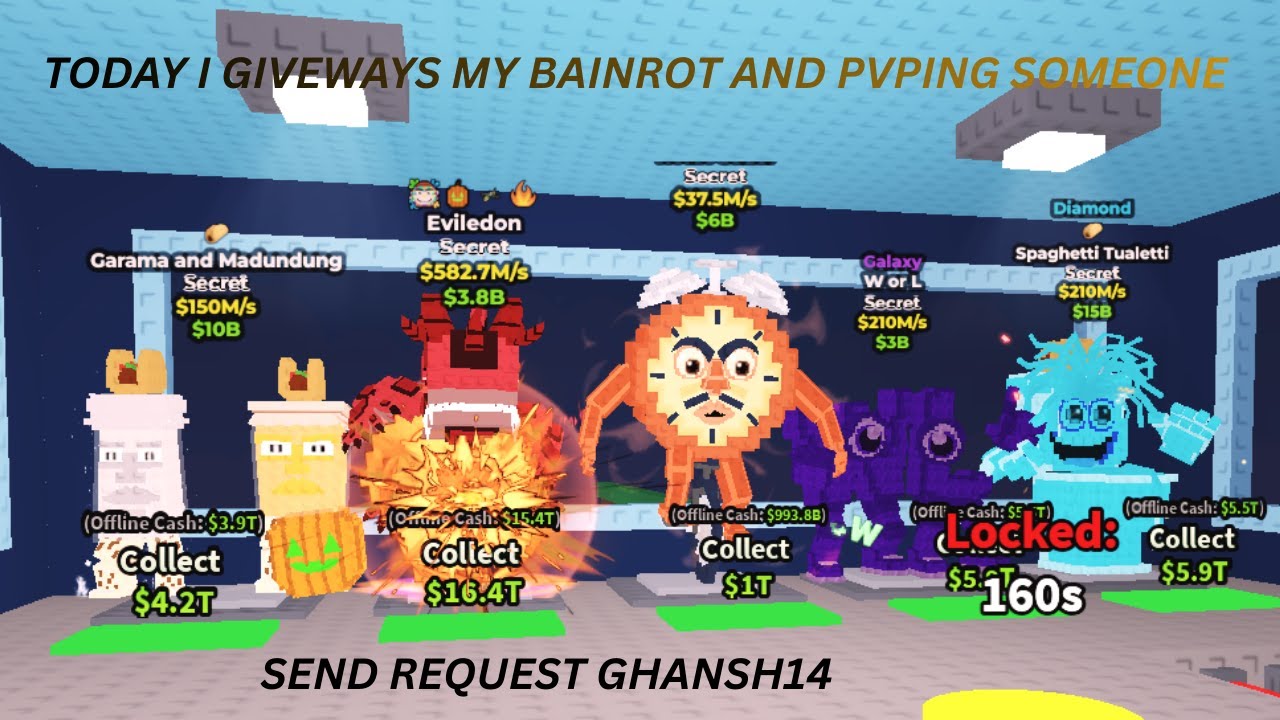 Somone One Pvping My brianrot And Giveways Brainrots !!!!!!!