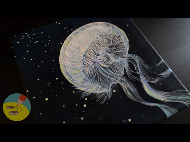 DANCE クラゲの抽象画 F8アートインテリアアクリル画　海月 DANCE クラゲの抽象画 F8アートインテリアアクリル画 海月 DANCE