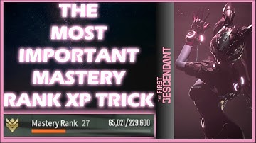 The Mastery Rank XP Trick YOU NEED TO KNOW! | The First Descendant