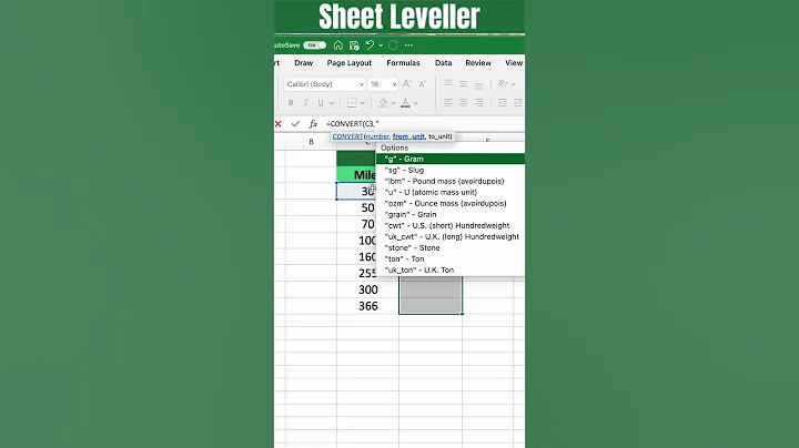 How to Convert Miles to Km in Excel