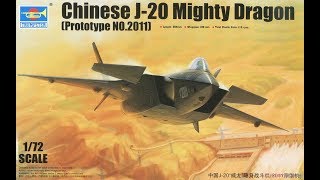 Trumpeter : J-20 Mighty Dragon : 1/72 Scale Model : In Box Review