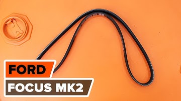How to change serpentine belt on  FORD FOCUS MK2 Saloon [TUTORIAL AUTODOC]