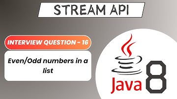 Even and Odd numbers in a List | Stream API Interview Question - 16 | Java 8 Stream API | Operations