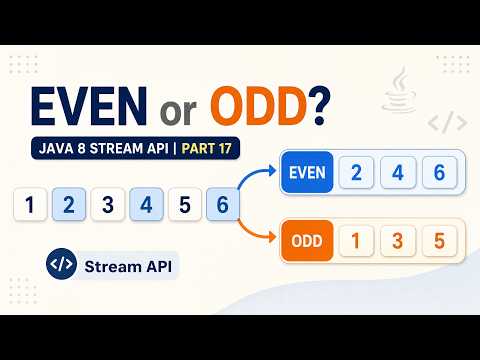 Even and Odd numbers in a List | Stream API Interview Question - 16 | Java 8 Stream API | Operations