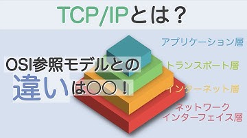 TCP/IPとは？ OSI参照モデルとの違いは○○！