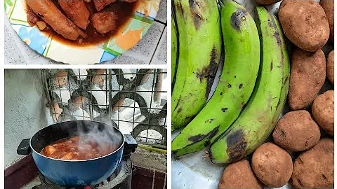 HOW TO COOK KENYAN MATOKE/MANDIZI(GREEN BANANAS)WITH POTATOES