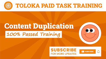 Content Duplication 100% Passed Training. #Yandex #Toloka