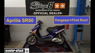 Aprilia SR50 - Minarelli Motor - Vergaser reinigen + First RUN!