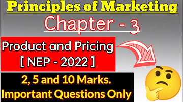 Chapter 3 Product planning pricing Principles of Marketing Dmart Shop important questions NEP 2022