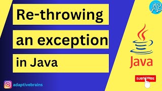 Re throwing Exception in Java