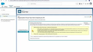 89. "Salesforce Admin By Rajeev : How to Configure Fiscal Year in Salesforce"