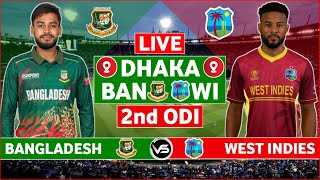 Bangladesh vs West Indies 2nd ODI LIVE Cricket | BAN vs WI 2nd ODI Live Scores & Commentary
