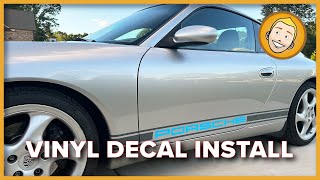 PORSCHE VINYL DECAL INSTALL