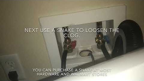 Un-clogging a washing machine drain pipe