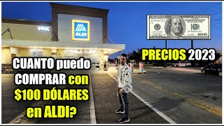 CUANTO PUEDO COMPRAR con $100 DÓLARES en ALDI.😮  SUPERMERCADO MÁS ECONÓMICO en ESTADOS UNIDOS. 😏