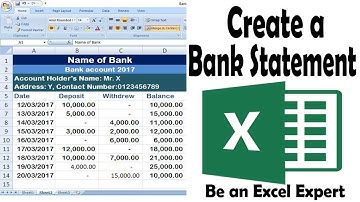 How to create a Bank Statement via Excel || মাত্র ৪মিনিটে ব্যাংক স্টেট্মেন্ট তৈরী করা শিখুন