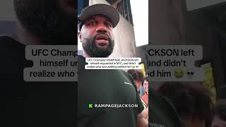 UFC Champion RAMPAGE JACKSON left himself unguarded in NYC, and didn’t realize 😭💀 #rampagejackson