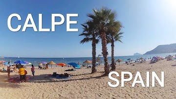 CALPE - SPAIN - Promenade of Calpe - Bars and Restaurants - 4K (Ultra HD)