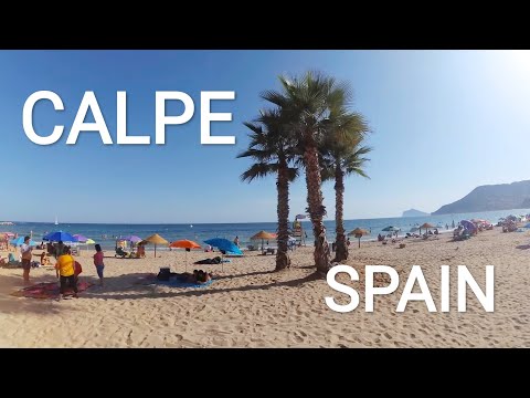 CALPE - SPAIN - Promenade of Calpe - Bars and Restaurants - 4K (Ultra HD)