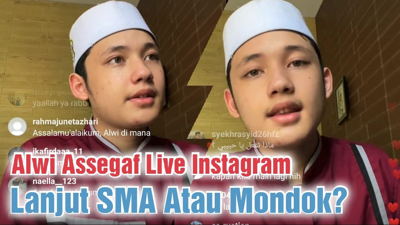 Alwi Assegaf Jawab Pertanyaan Fans Lanjut SMA Apa Mondok Ya? Live Instagram part 1