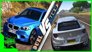 Duel tdu 2 - bmw m5 2012 vs ferrari ff