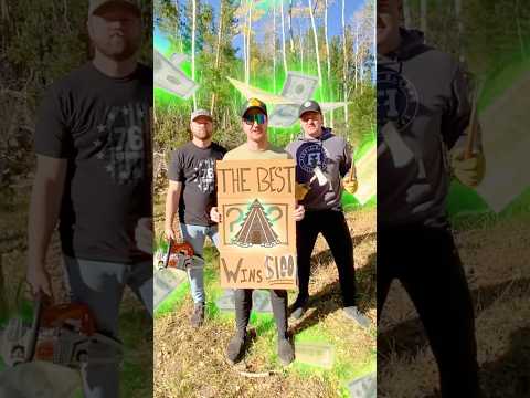 Best survival shelter wins $100 #survival #outdoors #survivalskills
