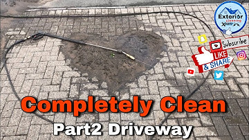 Completely Clean Part 2 | Driveway Cleaning | satisfying videos | pressure washing