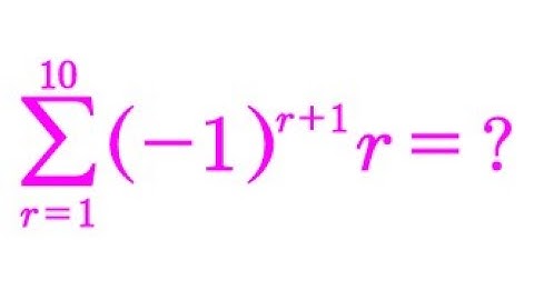 A very simple method of finding the sum this finite series from r=1 to r=10