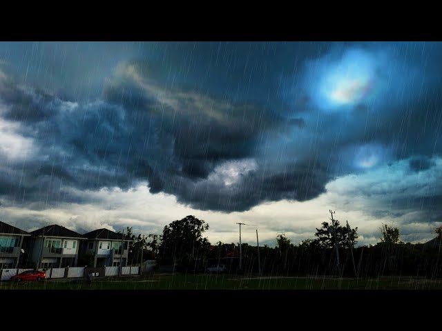 Rain + Deep Thunder Nature Sounds | Relax, Study, Sleep | White Noise 10 Hours class=