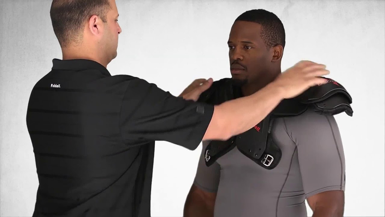 Riddell Varsity Shoulder Pad Fitting Instructions - YouTube