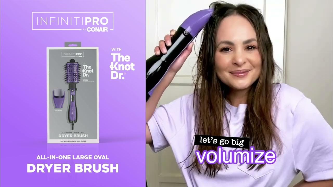 InfinitiPRO by Conair with The Knot Dr. All-in-One Compact Oval Dryer Brush