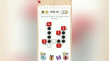 Brain Test Level 213 we must fill all of the grids in the factory