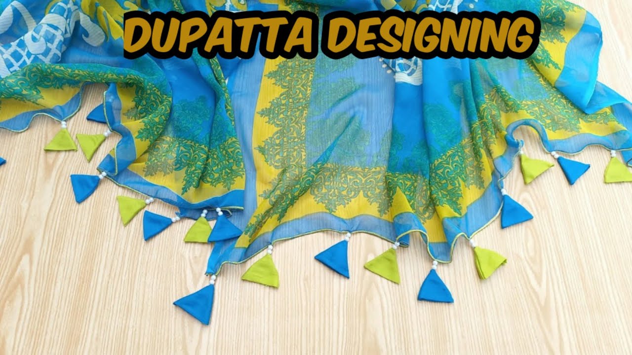How to make dupatta tassels Dupatta design at home Trendy Dupatta
