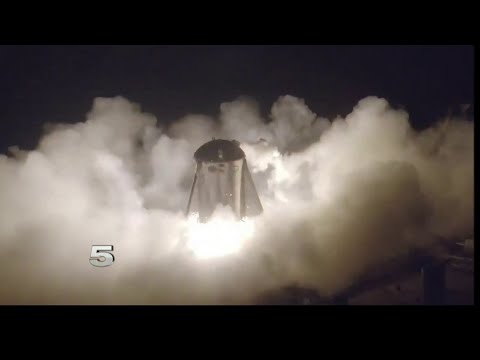 SpaceX Starhopper Launch Sparks Grass Fire