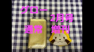 [雑誌付録]　セルフォードの家計管理ポーチとあらいぐまラスカルのポーチ&レジ袋バッグがついている[グロー]の通常と増刊の2021年2月号を開封紹介　[ノブナガTV]