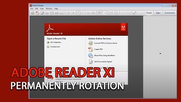 adobe reader XI - permanently rotation