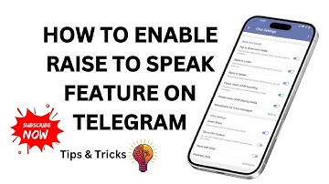 How to Enable Raise to Speak Feature on Telegram | Full Tutorial