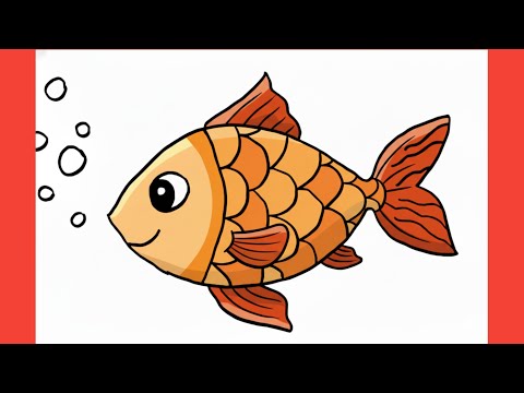 رسم للاطفال كيف نرسم سمكه رسم سهل تعليم رسم سمكه للاطفال رسم سمكه خطوه بخطوه رسم كيوت