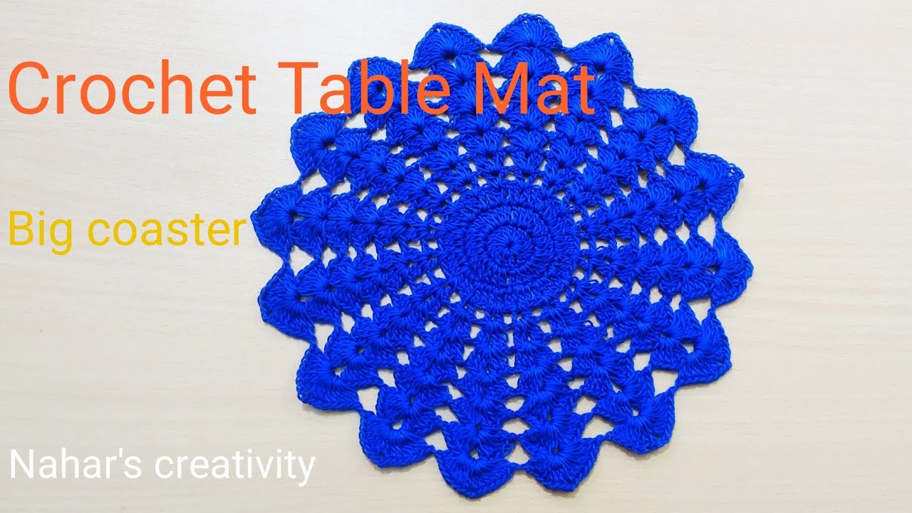 Crochet Table Mat Crochet Costerকুশিকাটার টেবিল ম্যাট কুরুসের টেবিল