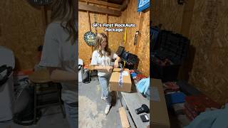 Anna just got her first RockAuto package! Will she get a magnet?? #cars #rockauto #unboxing