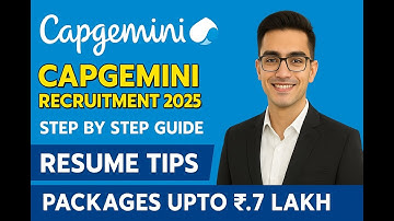 Capgemini Recruitment 2025 | Stapsgewijze handleiding + cv-tips | Pakket tot ₹7,5 lakh