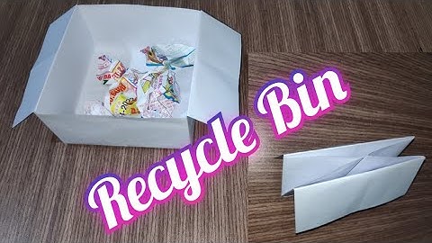 How to fold a paper trash can | Hướng dẫn gấp thùng rác bằng giấy siêu tiện lợi và đơn giản