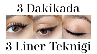 3 Dakikada 3 Kolay Eyeliner Nasıl Çekilir? I Göz Kalemi, Siyah Far ve Likit Eyeliner Sürme